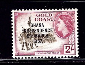 Ghana 11 MLH 1957 overprint