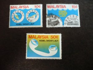 Stamps - Malaysia - Scott# 207-209 - Used & Mint Hinged Set of 3 Stamps