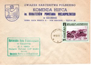 Poland 1963 cover Scout cancel