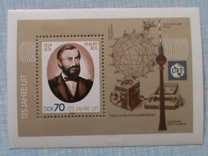 GERMANY DDR STAMP: 1990 SC#2824-PHILIPP  REIS: MING HING SOUVENIR SHEET