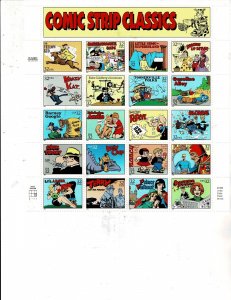 Comic Strip Classics 32c US Postage Sheet #3000 VF MNH