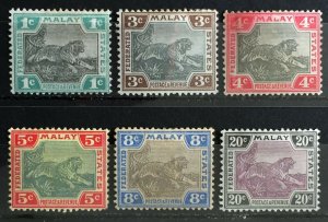 Malaya Federated Malay States FMS 1900-01 Tiger 6V CA Mint M1791