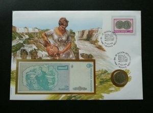 Argentina Liberty Numisbrief 1981 FDC (Banknote coin cover) *rare