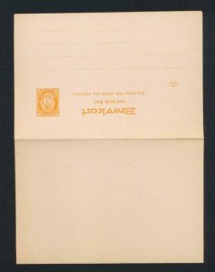 NORWAY Mi. P40 POSTAL STATIONERY POSTAL CARD 3+3 REPLY ORANGE