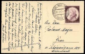 Germany 1942 Vienna Anti-Soviet Paradise Cover 6pf Stamp Ausstellung Das S 65798