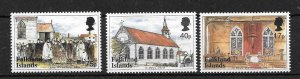 FALKLAND ISLANDS SG829/31 1999 ST MARYS CHURCH MNH