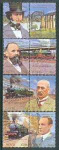 NEVIS - 1985 - Great Western Railway - Perf 8v Set - Mint Never Hinged