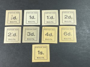 MALTA # J1-J9---MINT NEVER/HINGED**---COMPLETE SET--POSTAGE DUE---1925
