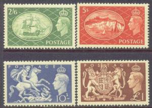 GREAT BRITAIN  286-89 MINT OG 1951 KGVI HIGH VALUES