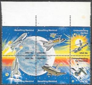 US #1913-1918 block of 6 MNH Space. Pioneer 11. Saturn, and more