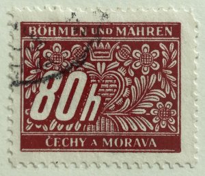 AlexStamps BOHEMIA & MORAVIA #J8 VF Used 