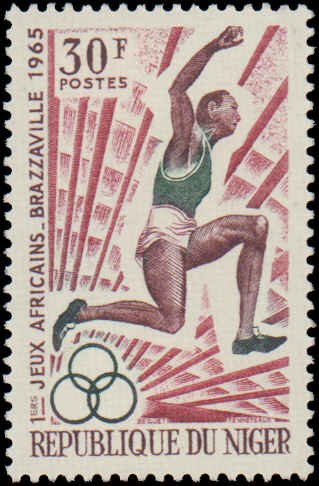 Niger #159-162, Complete Set(4), 1965, Sports, Never Hinged