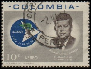 Colombia C455 - Used - 10c John F. Kennedy (1963)