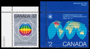 Canada Scott 976, 977 (1983) Mint NH VF, CV $9.50 C