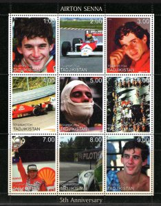 Tadjikistan 1999 AYRTON SENNA 5th.ANNIVERSARY OF HIS DEATH FORMULA ONE Shlt.MNH