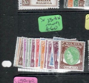 MALAYA  MALACCA    (PP1606B) QEII  SET  SG 23-38    MOG