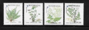 Botswana 1992 Christmas Ferns Plants Sc 540-543 MNH A1894