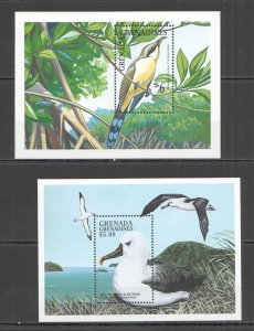 L0222 Grenada Grenadines Flora & Fauna Birds 2Bl Mnh