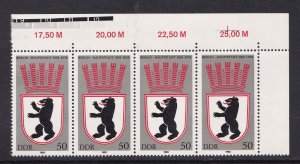 German Democratic Republic  #2364-2368  MNH 1983 City Arms in blocks of 4