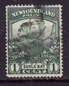 Newfoundland-Sc#115-used 1c green Suvla Bay -1919-id#20-