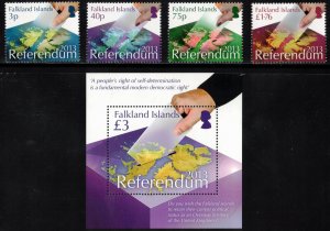 FALKLAND ISLANDS 2012 Referendum; Scott 1081-85, SG 1247-51; MNH