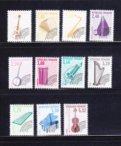 France 2273-2283 Set MNH Musical Instruments