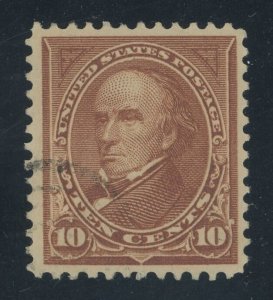 USA 282c - 10 cent Webster Type I Wmk Bureau - XF Used - sound stamp