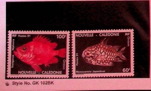 NEW CALEDONIA Sc 652-53 NH ISSUE OF 1991 - SEA LIFE