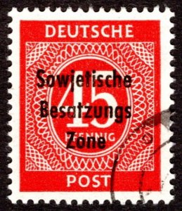 1948, Germany, 45pf, Used CTO, Sc 10N19