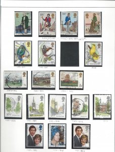 Great Britain - 12ea Album Pages with mostly OGNH -  See Scans