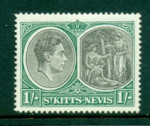 St Kitts Nevis 1938-48 KGVI Pictorial Columbus Looking for Land 1/- MLH