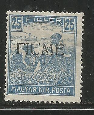 FIUME 10 HINGED NG, HUNGARIAN STAMPS OF 1916-1918, COLORED NUMERALS, OVERPRINTED