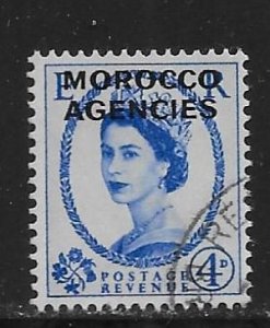 Great Britain Offices in Morocco 275 4d Elizabeth Single Used (z1)