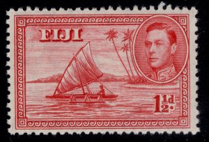 FIJI GVI SG252c, 1½d deep carmine, LH MINT.