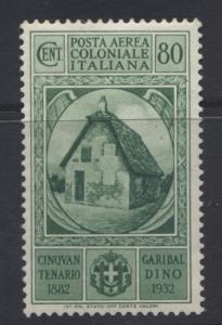 Italy - Scott C36 -Giuseppi Garibaldi Death -1932 - MLH - 80c Deep Green