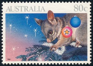 Australia 1990 80c Christmas - Possum on Christmas Tree SG1274 Fine Used 4