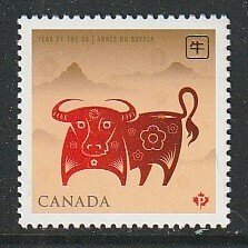 2009 Canada - Sc 2296 - MNH VF - 1 single - Lunar New Year - Ox