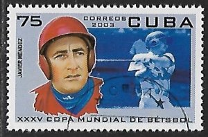 Cuba # 4353 - Baseball, Javier Mendez - unused / CTO....{R15}