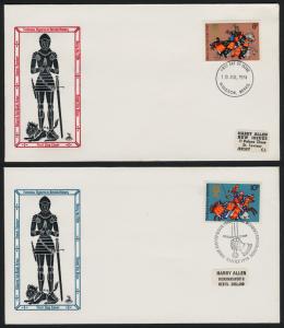 Great Britain 724-7 FDC's Horses, Robert the Bruce, King Henry V, Black Prince