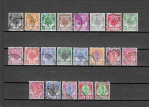 MALAYA/KEDAH 1950/55 SG 76/90 USED Cat £190