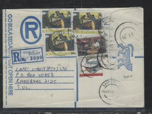 SOUTH AFRICA BOPHUTHATSWANA COVER (PP2412B) RLE COVER 25CX3+2C+2C SENT TO JO'BUR 