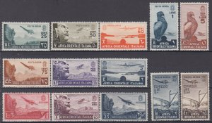 Italy East Africa - Air Mail African Subjects - Sassone n.A1-A13 MNH** cv 1350$