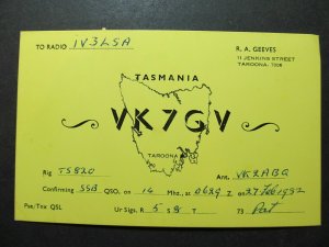 5455 Amateur Radio QSL Card Taroona Tasmania