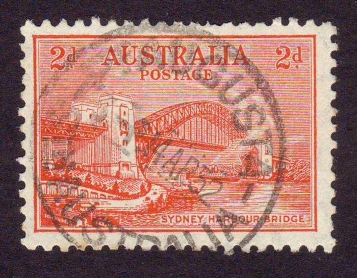 Australia 1932 Sc#133 SG#144 2d Red Sydney Harbour Bridge USED