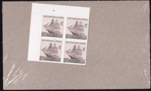 Scott #3869 USS Constellation Plate Block of 4 Stamps - Sealed