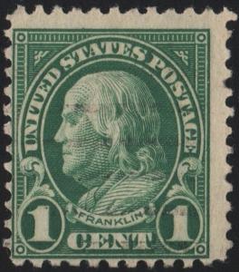 SC#552 1¢ Franklin (1923) Used