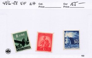 ITALY  486-88   MNH  vf