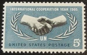 1965 5c International Cooperation Year Scott 1266 Mint NH