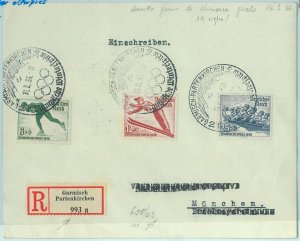 68290 - GERMANY - POSTAL HISTORY - REGISTERED COVER: 1936 Winter Olympic  games