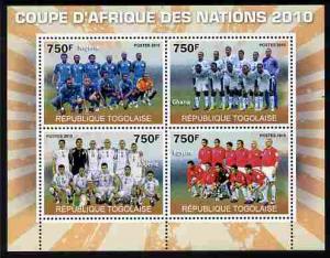 Togo 2010 Football Africa Cup of Nations #2 perf sheetlet...